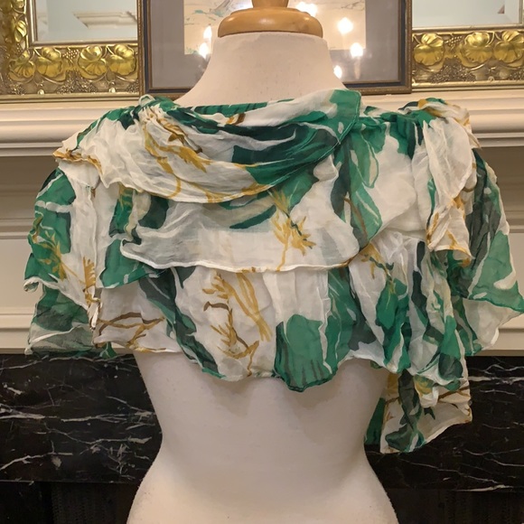 Unique Fabulous Tropical Ruffle scarf/collar - Picture 3 of 7